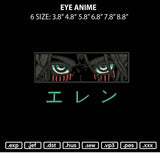 Eye Anime Embroidery File 6 sizes