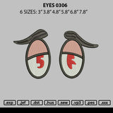 Eyes 0306 Embroidery File 6 Sizes