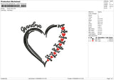 Family tree Embroidery File 6 size