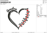 Family tree Embroidery File 6 size