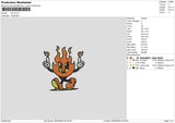 Fire V2 Embroidery File 6 sizes