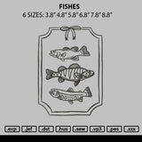 Fishes Embroidery File 6 sizes