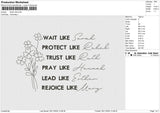 Flower Like Embroidery File 6 size