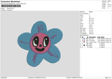 Flower Smile Embroidery File 6 sizes