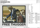 Free Thugger Embroidery File 6 size