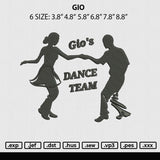 Gio Embroidery File 6 sizes