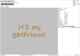 Girlfriend Luv Embroidery File 6 sizes