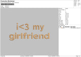 Girlfriend Luv Embroidery File 6 sizes