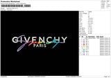 Given Paris Embroidery File 6 sizes