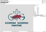Goodmantext Embroidery File 6 sizes