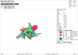 Green Shark Embroidery