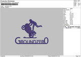 Groundzerotext Embroidery File 6 sizes