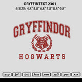 Gryffintext 2301 Embroidery File 6 sizes