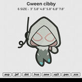 Gwen cibby Embroidery File 6 size