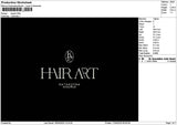 Hairart Embroidery File 6 sizes