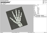 Hand Skull Embroidery File 6 sizes