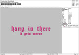 Hangtext 02 Embroidery File 6 sizes