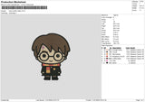 Potter Chibi Embroidery File 6 sizes
