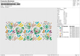 Heart Flowers Embroidery File 6 size
