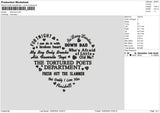 Heart Text 1505 Embroidery File 6 sizes
