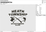 Heath Township Embroidery File 6 size