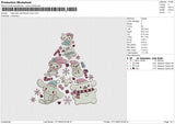 Hello Kitty and friends xmas Embroidery File 6 size