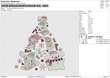 Hello Kitty and friends xmas Embroidery File 6 size