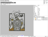 Halloween Skeleton Embroidery