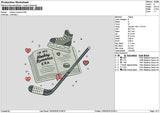 Hockeytext 1003b Embroidery File 6 sizes