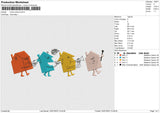 Home Cartoon Embroidery File 6 size