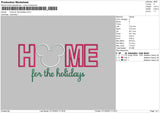 Home Holidays Embroidery File 6 sizes