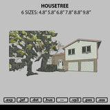 Housetree Embroidery File 6 sizes