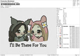 i'll be there Embroidery File 6 size