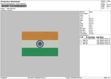 Indiaflag Embroidery File 6 sizes