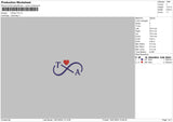 Infinity Ta Embroidery File 6 sizes