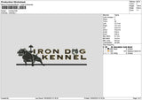 Irondogtext Embroidery File 6 sizes