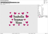 Isabella Isamar Iilian love Embroidery File 6 size