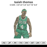 Isaiah thomas Embroidery File 6 sizes