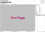 Island S Embroidery File 6 sizes