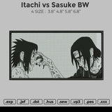 Itachi Vs Sasuke BW Embroidery
