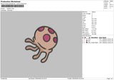 Jellyfish01 Embroidery File 6 sizes