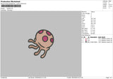 Jellyfish01 Embroidery File 6 sizes