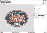 Jerseytext Oval Embroidery File 6 sizes