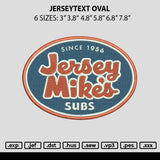 Jerseytext Oval Embroidery File 6 sizes