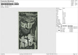 Jesus BW v2 Embroidery File 6 size