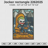 Jocker rectangle 2262025 Embroidery File 6 size
