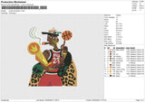 Jordan illustration Embroidery File 6 size