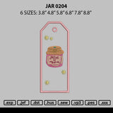 Jar 0204 Embroidery File 6 sizes