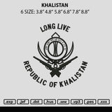 Khalistan Embroidery File 6 sizes