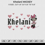 Khelani MICKEY Embroidery File 6 size
